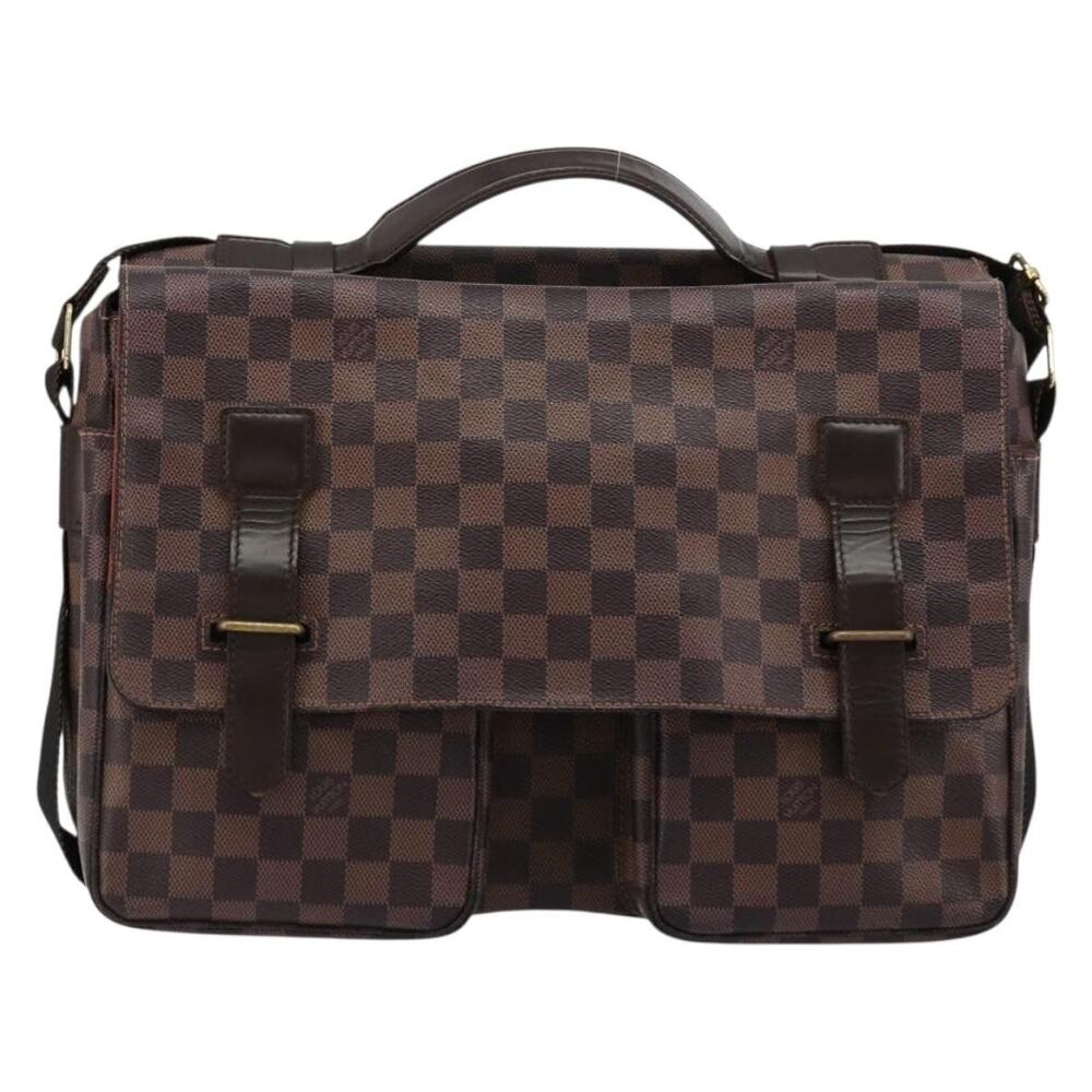 Louis Vuitton Damier Ebene Broadway Shoulder Bag Brown